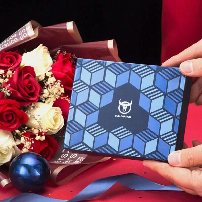 BULLCAPTAIN Men Genuine Leather Vintager RFID Blocking Anti-theft Wallet