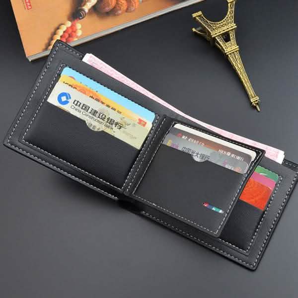 Men's RFID Genuine Leather Slim Trifold Wallet