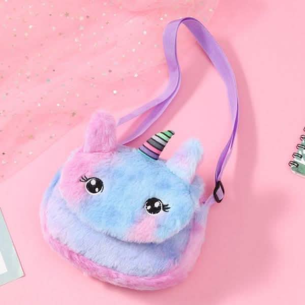 Rainbow Unicorn Plush Shoulder Bag