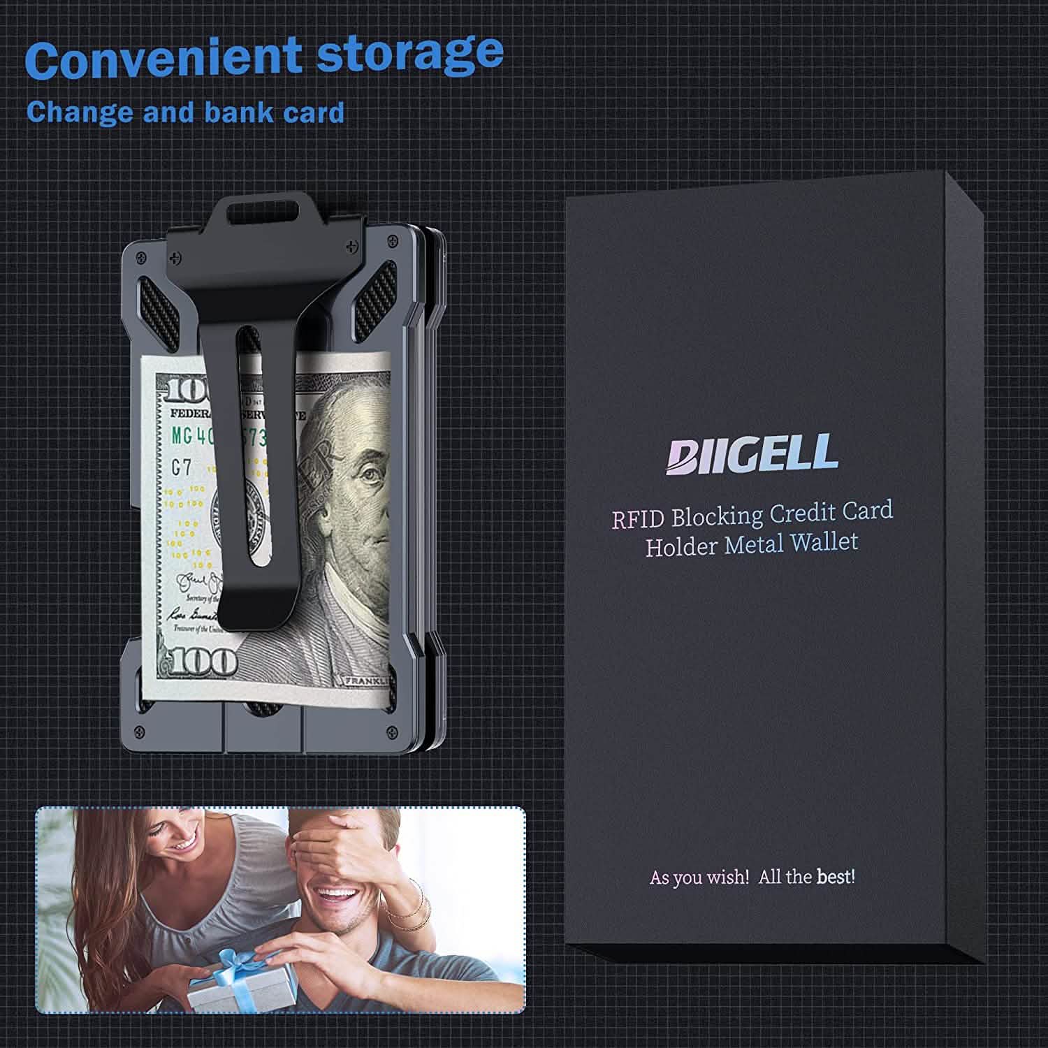 Slim Aluminum Metal Money Wallet