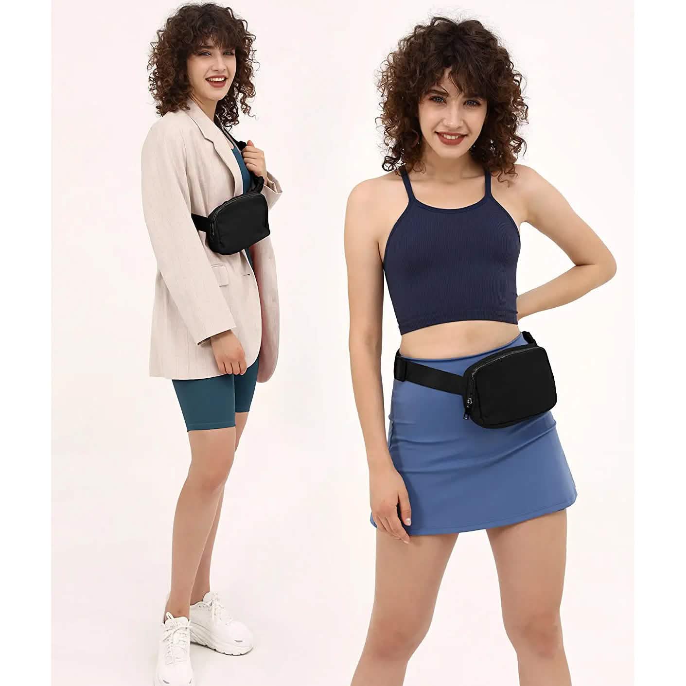 Unisex Mini Belt Bag with Adjustable Straps Small Belt Bag