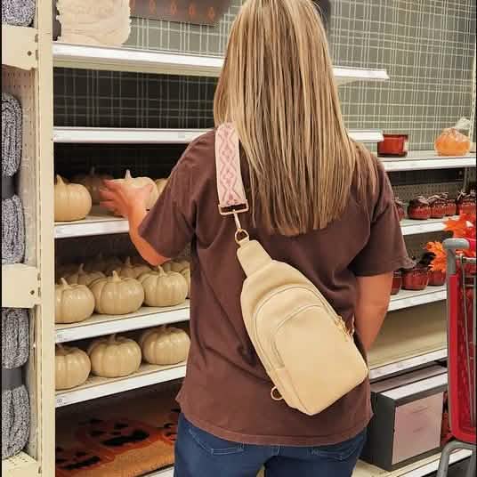 Vegan Leather Crossbody Shoulder Sling Bag with Credit Card Slots