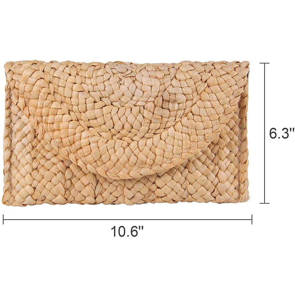 Women's Straw Clutch Purse